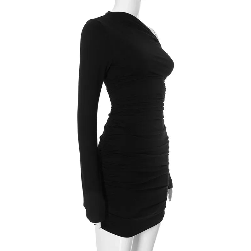 Sexy Dress Women Elegant Off Shoulder Long Sleeve Party Dresses For Women Bodycon Dress Black Red White
