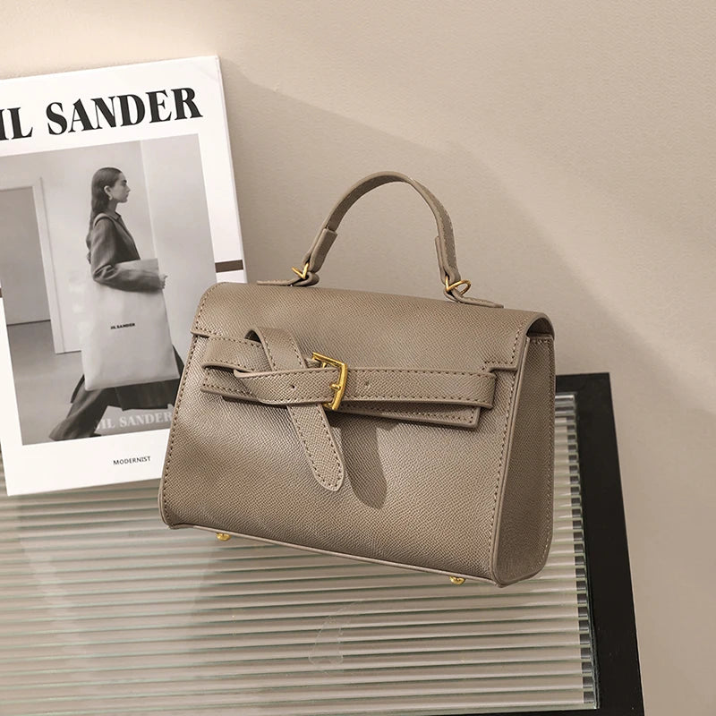 Classic Black Handbag Brand Bag Women Solid Small Pu Leather Crossbody Bag With Short Handle High End Sac A Main Designer Bosas