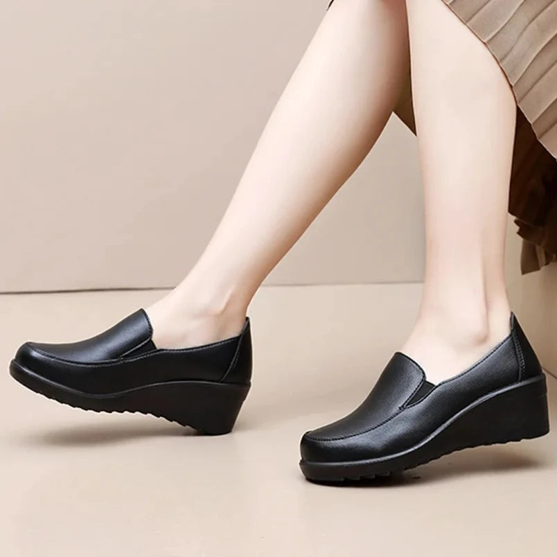 2025 Spring Autumn Women's Flats Shoes Flower Women Round Toe Office Shoe Comfortable Women Shoes Casual Thick Sole Shoes