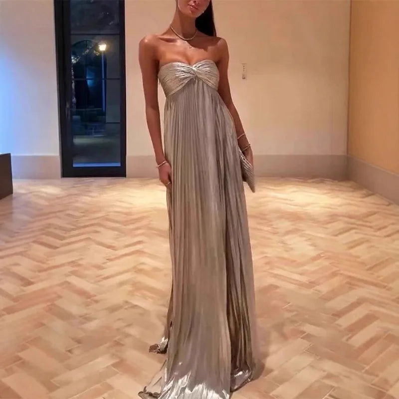 Sexy Black Corset Vacation Party Dress for Women Autumn Elegant Strap Backless Hollow Out Slit Cotton Holiday Long Dress