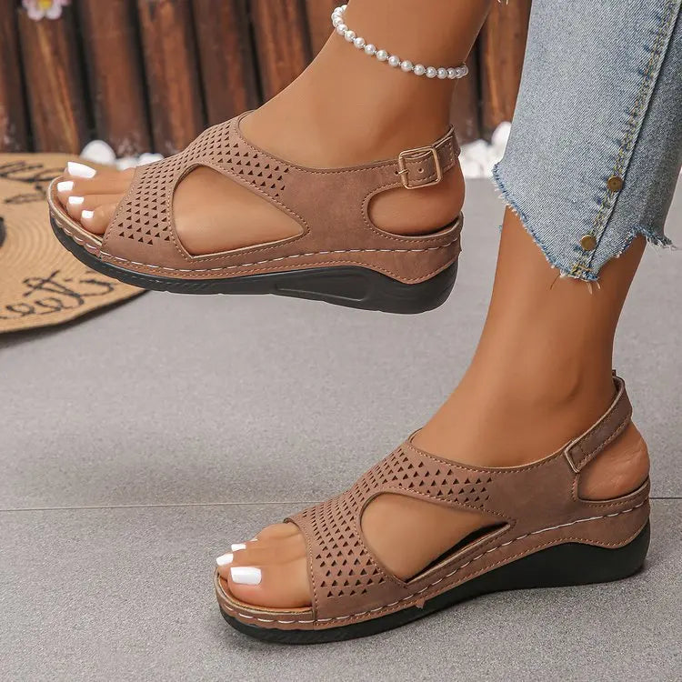 Fashion Women Summer Shoes Sandals Wedge Walking Shoes Retro Women's Sandals Non-Slip Breathable Footwear Women Sandal Female