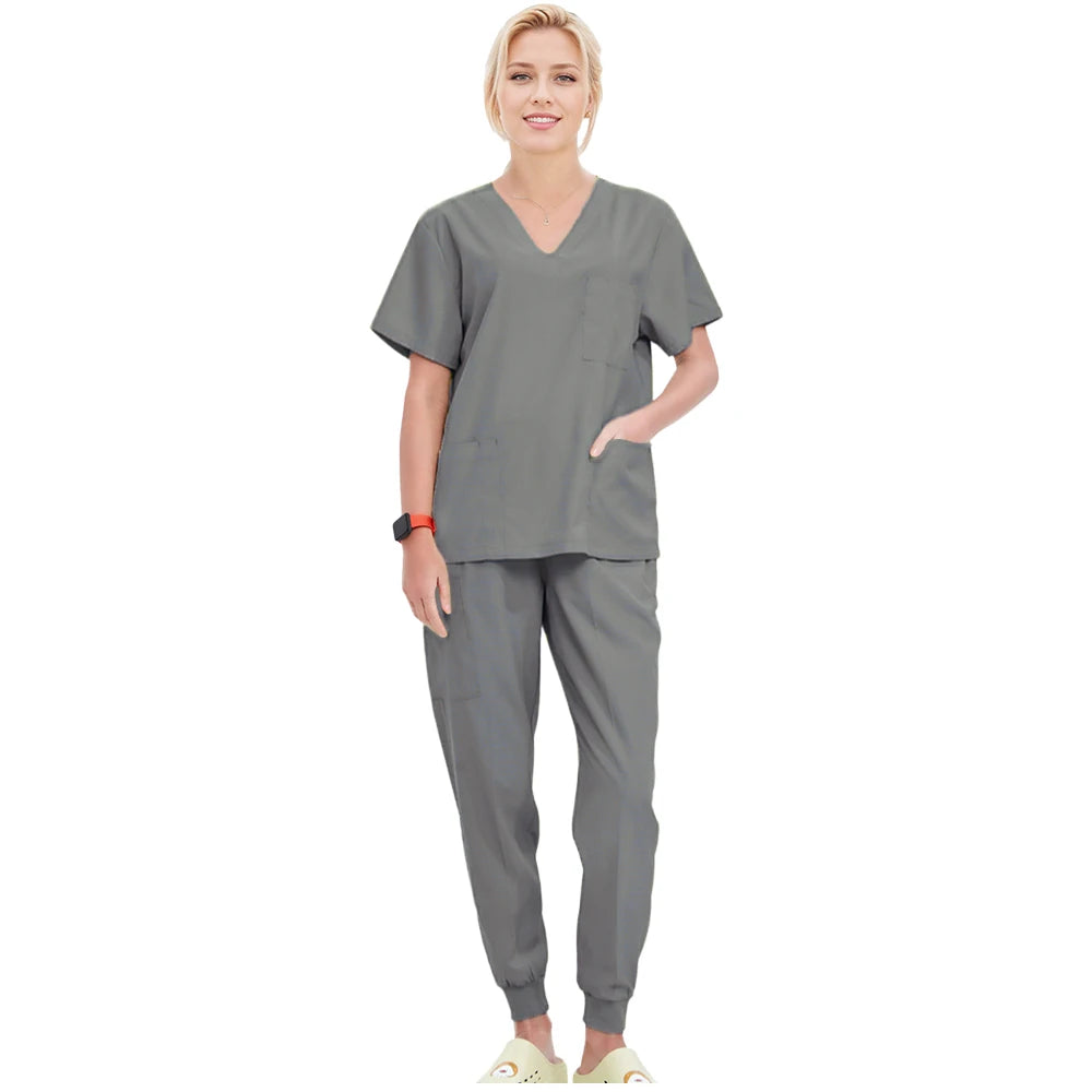 Summer Medical Scrubs Hospital Uniforms Doctor Nurse Workwear 4-way Stretch Pet Clinic Nursing Suits Dentist Working Clothes S21