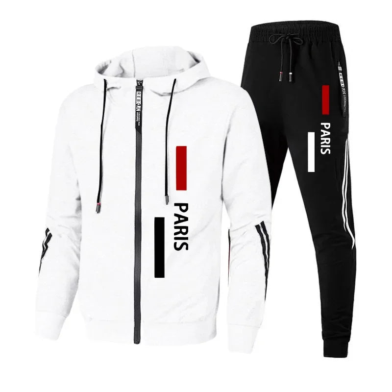 Men's fashion sportswear printed jacket zipper casual coat winter sportswear running men's clothing autumn winter ed sweatshirt.