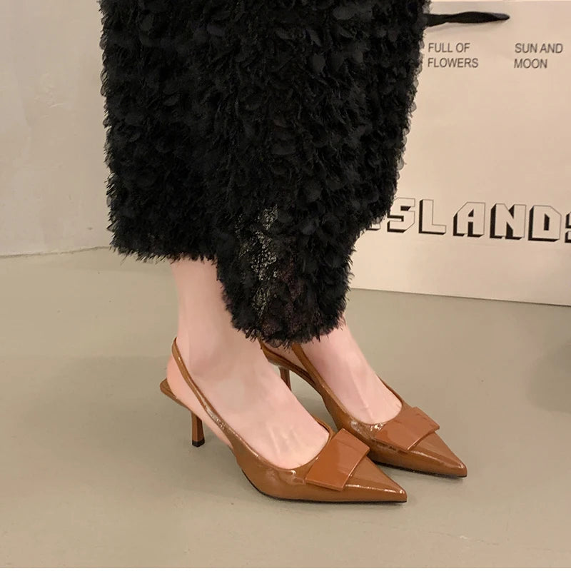 2026 Summer High Heel Women Sandals Fashion Pointed Toe Singbacks Shoes Design Style Banquet Party Sandalias Shoes
