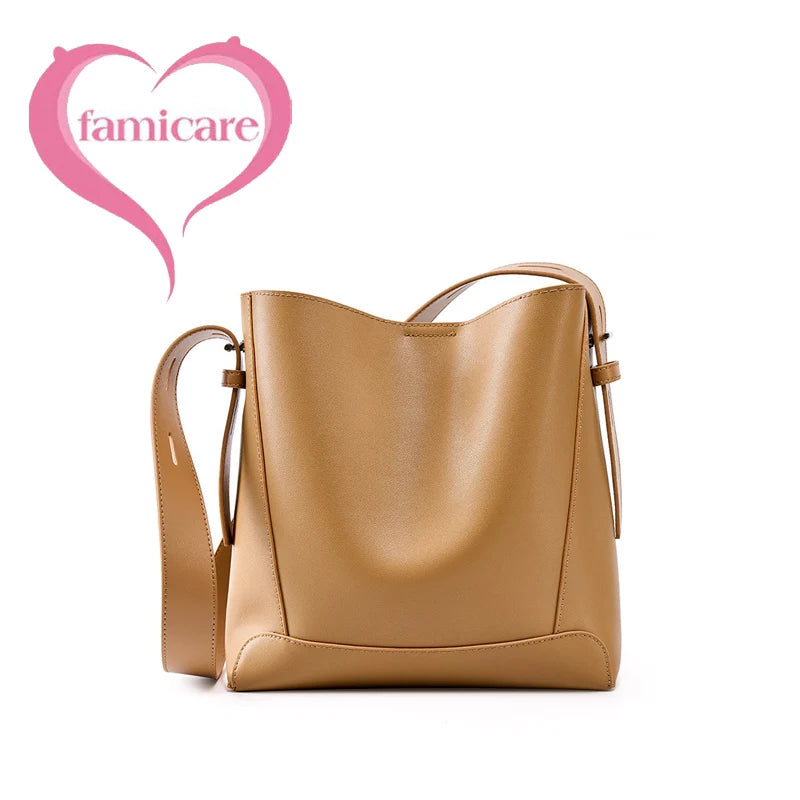 Women's Handbag 2025 New Top Grain Leather Boston Bag Unique Shoulder Crossbody Bag Vintage Commuting Versatile Handheld Tote