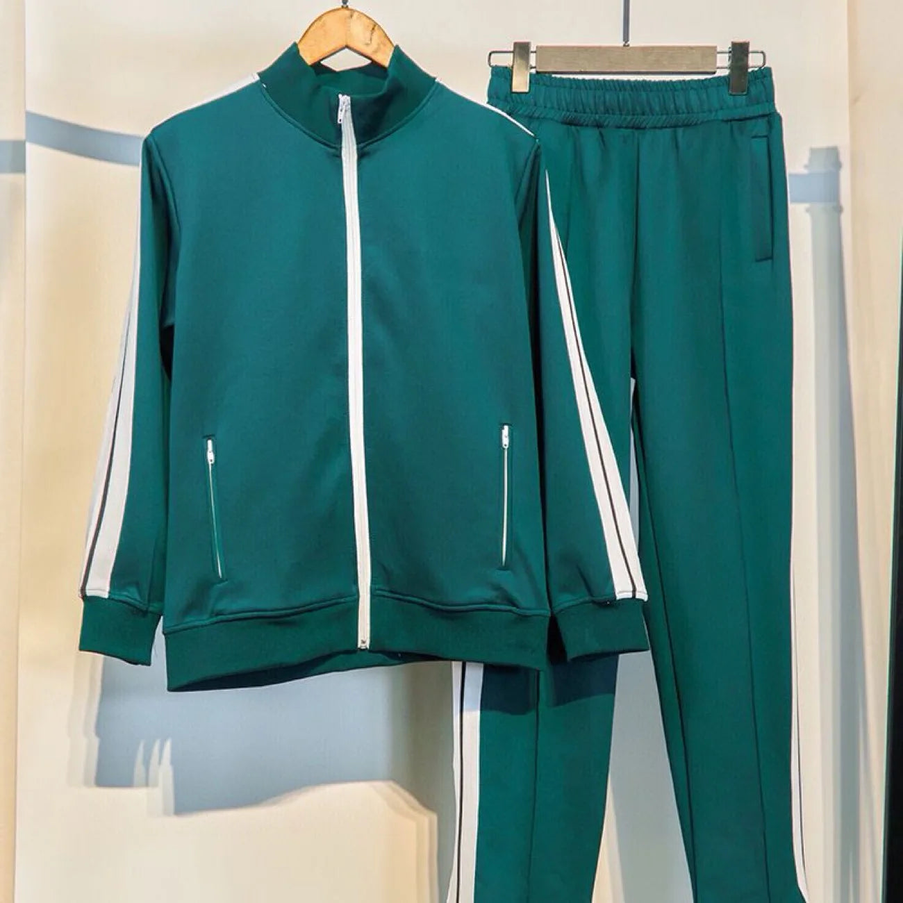 2025 Summer New Casual Suit Men's Lapel Shirt Trouser Two-Piece Comfortable Versatile Sport Suit