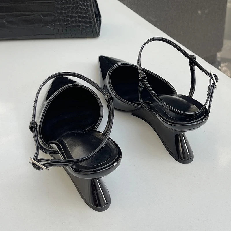 Fashion Wedges Shoes For Women Pointed Toe Female Footwear New 2026 Casual Ladies High Heels Sandals Slingbacks Heel Pumps