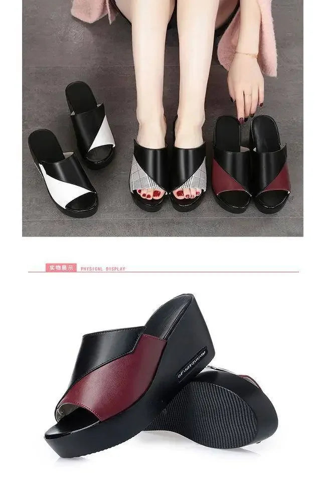 Slippers 2024 Women Beach Wedges Sandals Female Summer Gladiator Sandal Casual Shoes Woman Platform Fashion Flip Flops