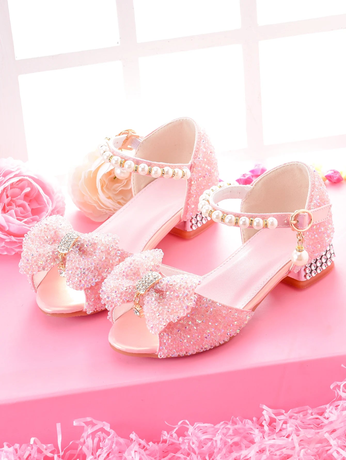 Girls' Dress Sandals For Formal Occasions, Children High Heels For /Models Performance And Fashion Show