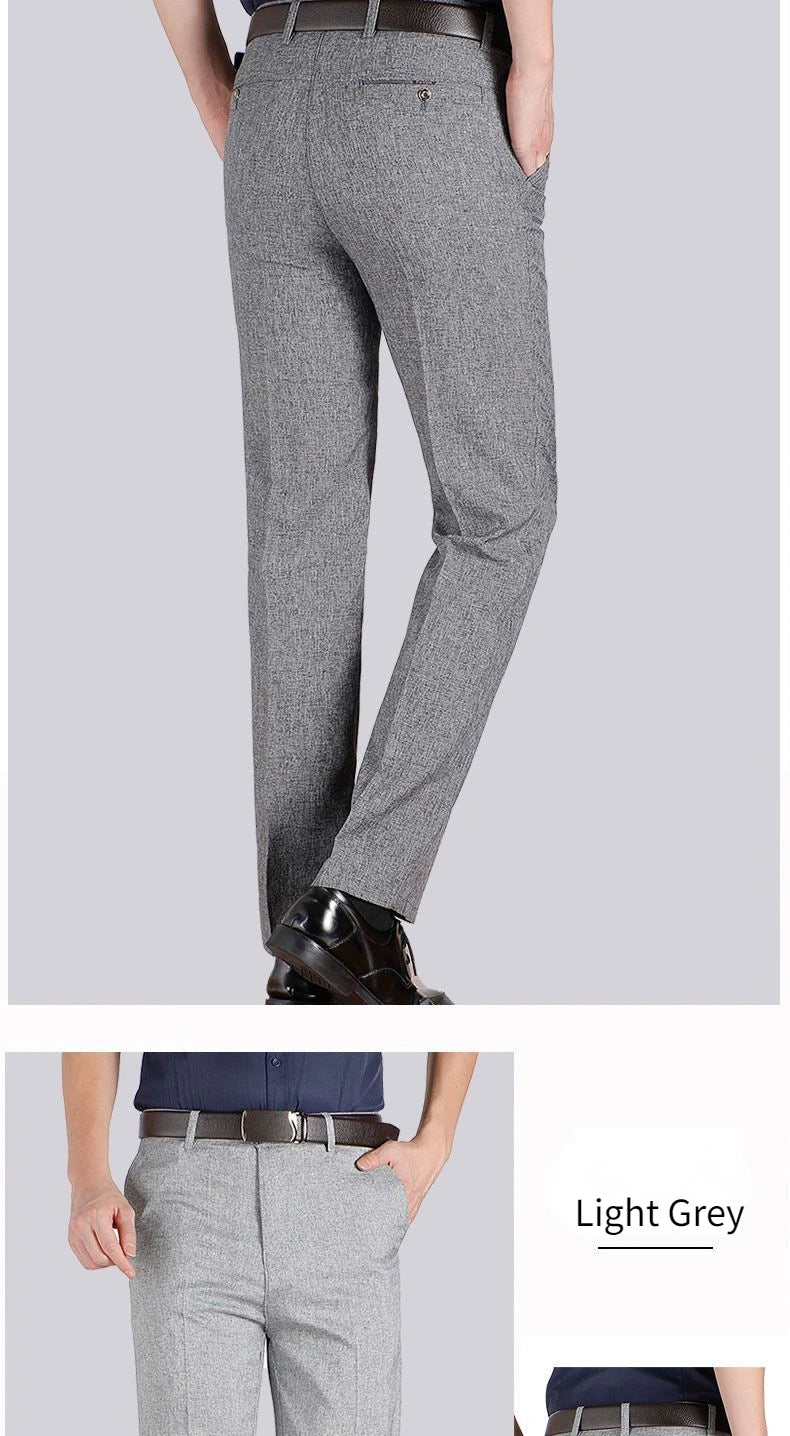 High Quality Men's Suit Pants Classic Summer Spring Pants High Waist Autumn Trousers Business Casual Pant Dropshipping Gozbkf