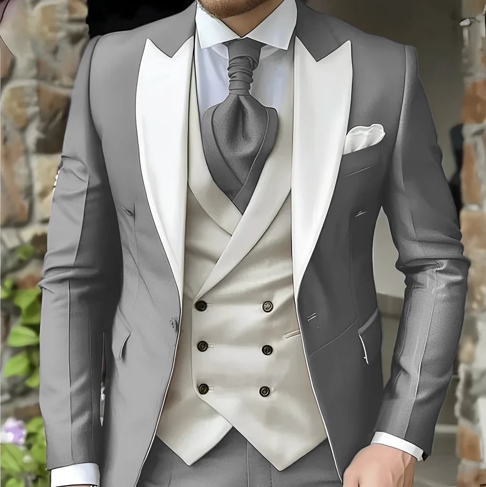 men's suit with peak lapel for wedding high-quality slim jackets Pointed collar double-breasted Carnivals men The latest