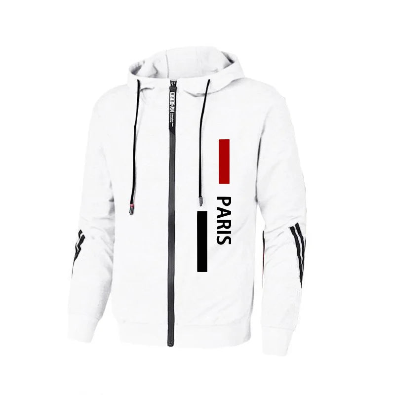 Men's fashion sportswear printed jacket zipper casual coat winter sportswear running men's clothing autumn winter ed sweatshirt.