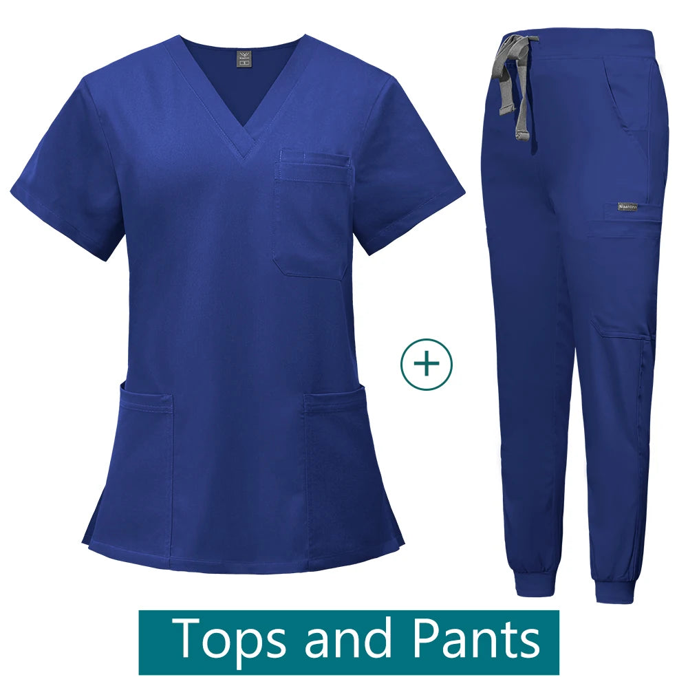 Scrubs Medical Uniforms Woman Multicolour SPA Beauty Uniform Dentist Veterinary Working Clothes Unisex Pharmacy Clinic Scrub New
