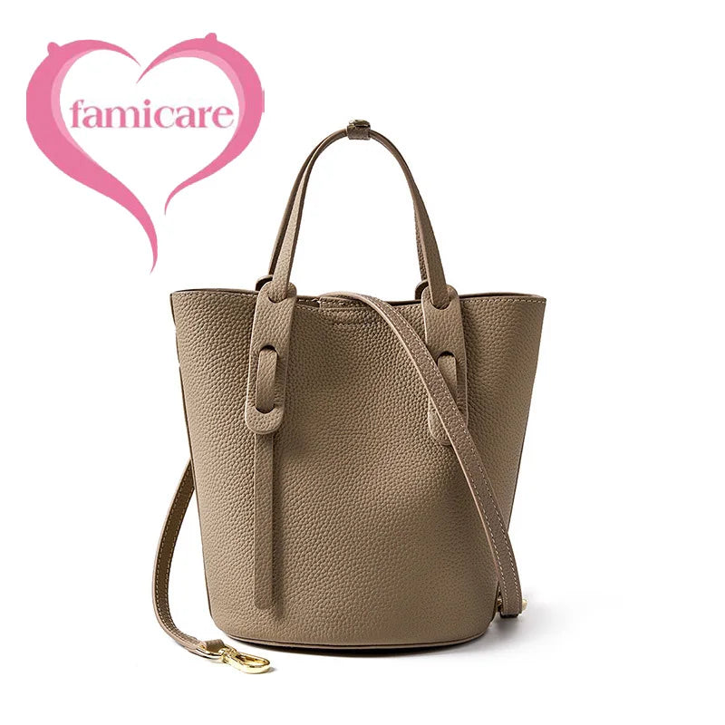 Women's Handbag 2025 New Top Grain Leather Boston Bag Unique Shoulder Crossbody Bag Vintage Commuting Versatile Handheld Tote