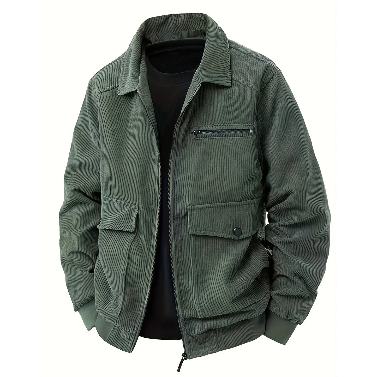 New Fashion Men Autumn Corduroy Casual Jackets Good Quality Man Multi-pockets Cargo Jackets Male Loose Tooling Jackets Clothing