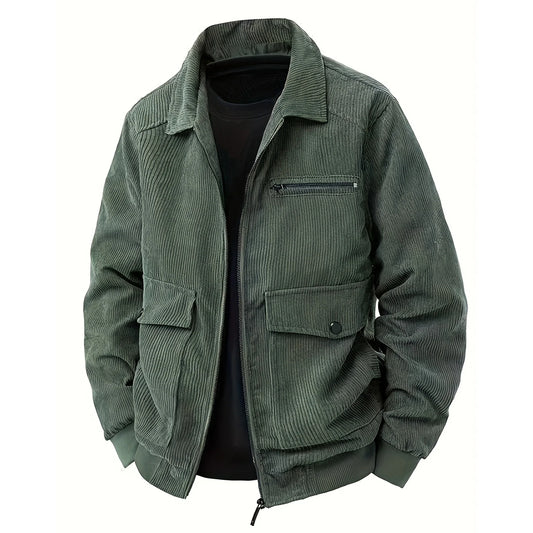 New Fashion Men Autumn Corduroy Casual Jackets Good Quality Man Multi-pockets Cargo Jackets Male Loose Tooling Jackets Clothing