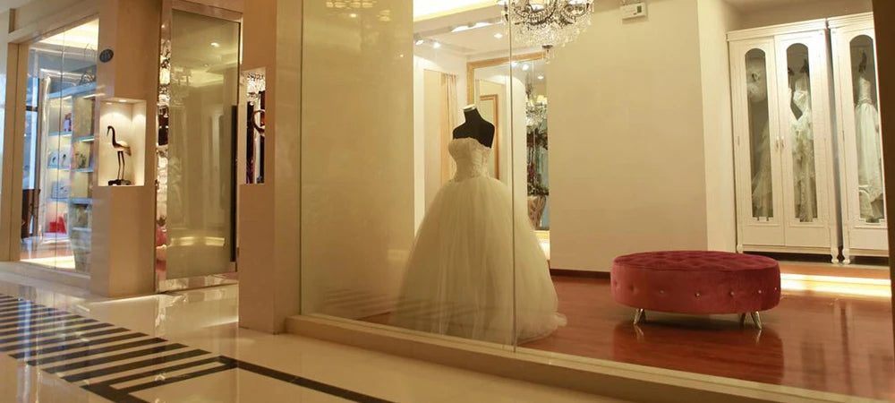 High Quality Round Neck Bride Dresses Classic Bright Satin Wedding Gowns New Graceful A-Line Wedding Vestido De Novia Customized