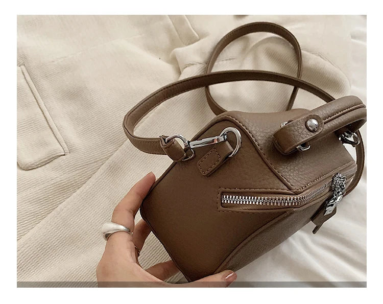 Classic Black Square Handbags for Women Autumn New Versatile Small Single Shoulder Crossbody Bags with Elegant Ball Pendant