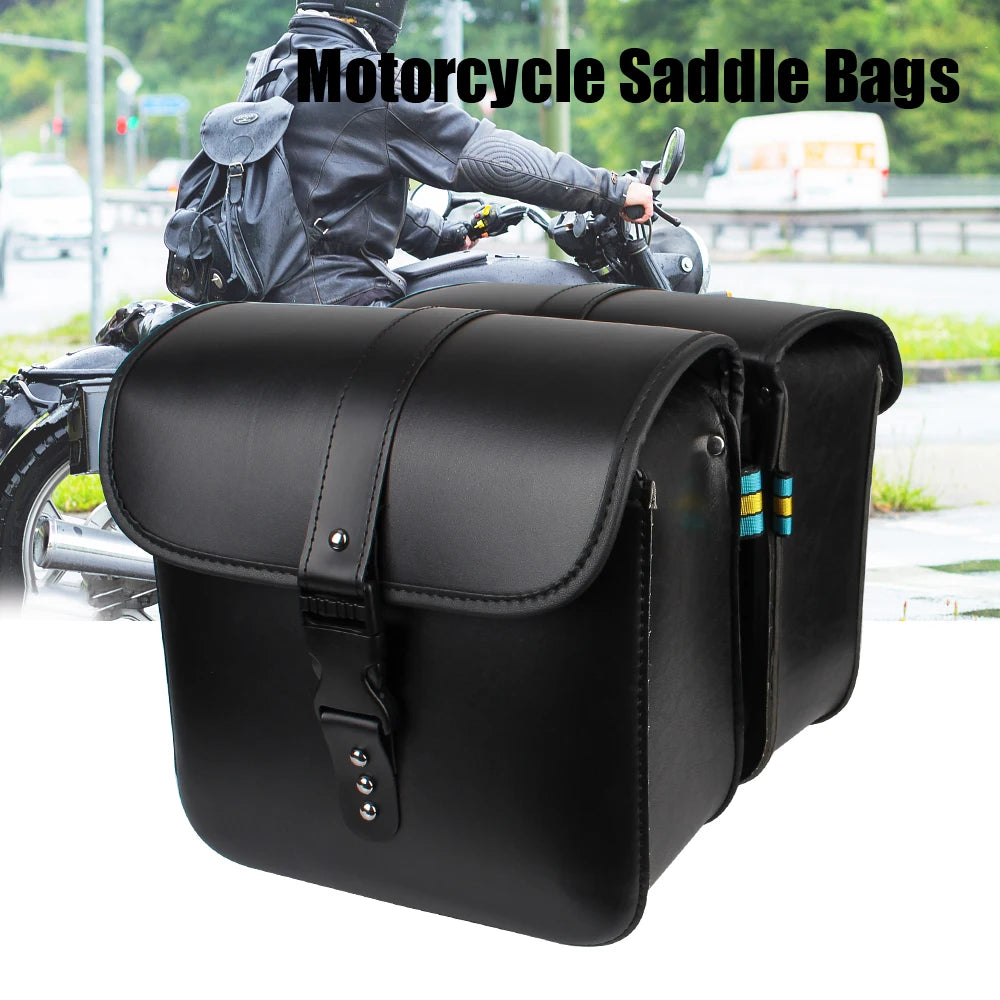 Retro Fashion Motorcycle Saddle Bags Pouch Storage Case Side Luggage Tank Suitcase PU Leather / PVC Bags Motorbike Accessories