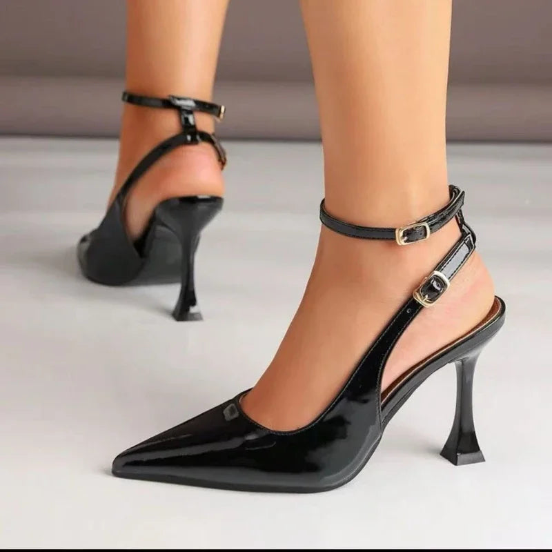 2025 New Women Sandals Fashion Pointed Toe Singbacks Shoes Ladies Outdoor Elegant High Heels Stripper Sandals Sandalias De Mujer