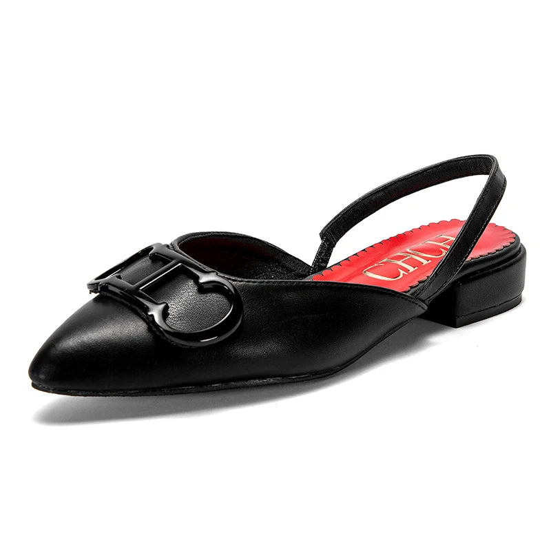 Summer Women's New 2024 Women's Low Heel Sandals Fashion Solid Color Simple Women's New Sandals