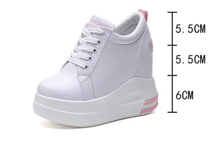 Women's Wedge Sneakers Summer Fashion Breathable High Heels Ladies Casual Shoes Vulcanize Women Platform Shoe Female Spring 2022