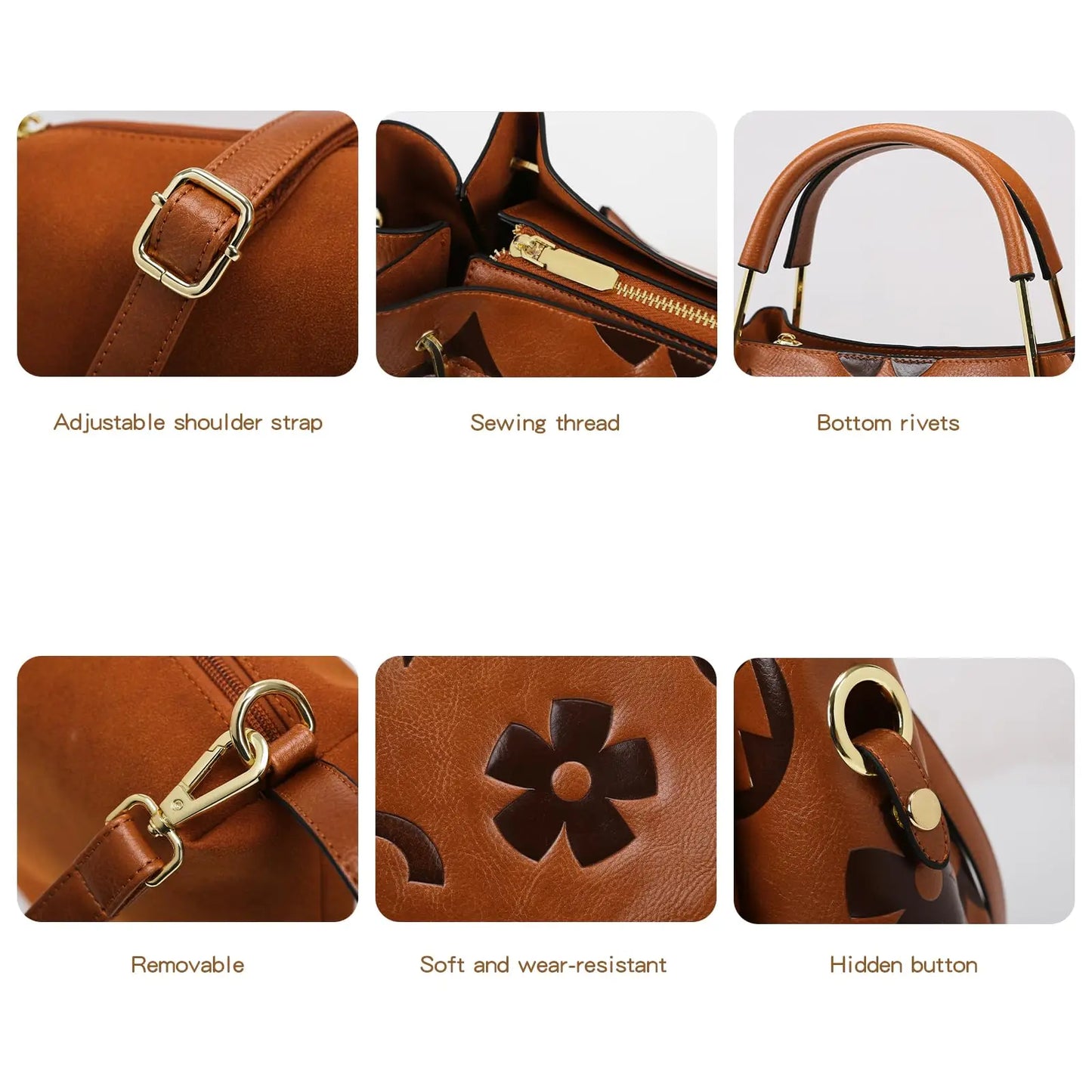 Women's Top-handle Handbags Large Shoulder Bag Embossed Leather Top Handle Handbag Set Ladies Bucket Hobo Tote For Work Travel