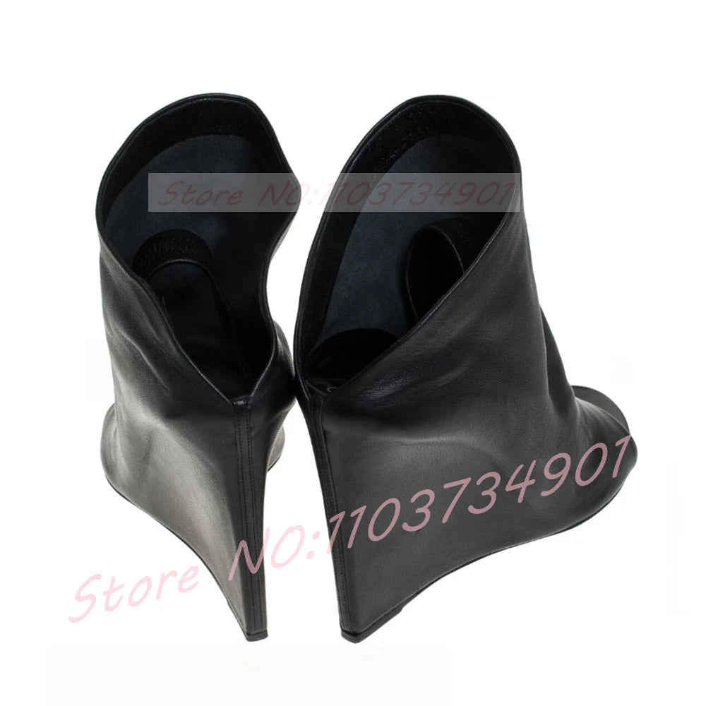 Slingback Rose Red Wedge Sandals Women Fashion Open Round Toe High Heels Sandals Female Sexy Party Nifty Slip-on Footwear