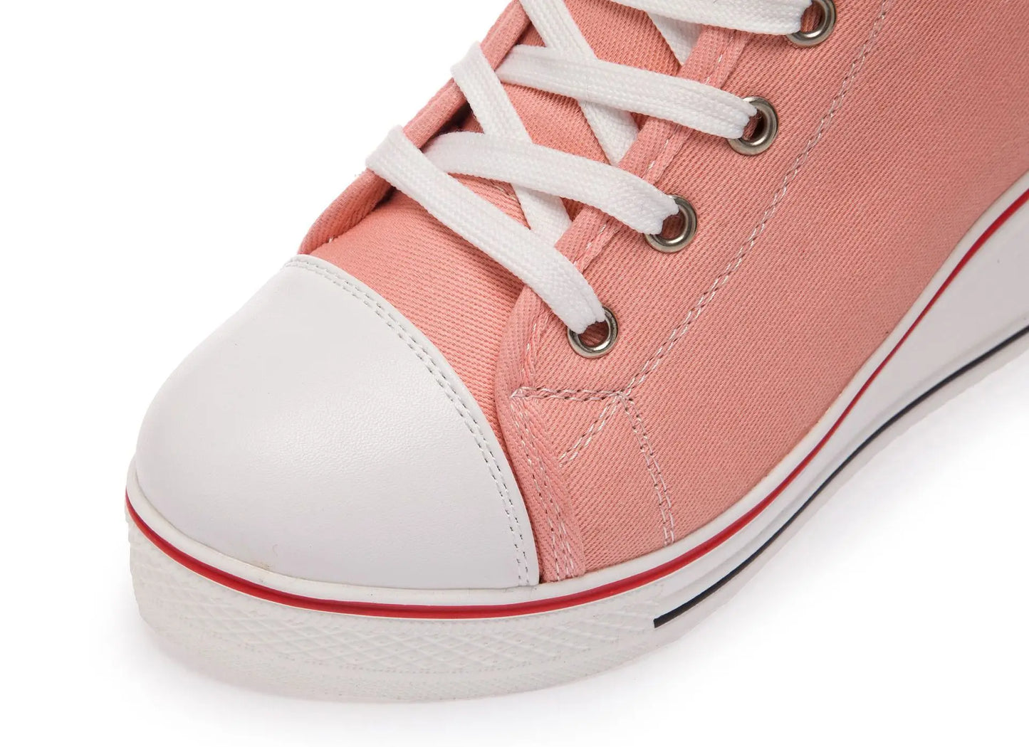 Wedge Heel Casual Shoes for Women New Canvas Shoes Side Zipper High Heel Lace Up Shoes Woman's Heightening Platform Sneakers