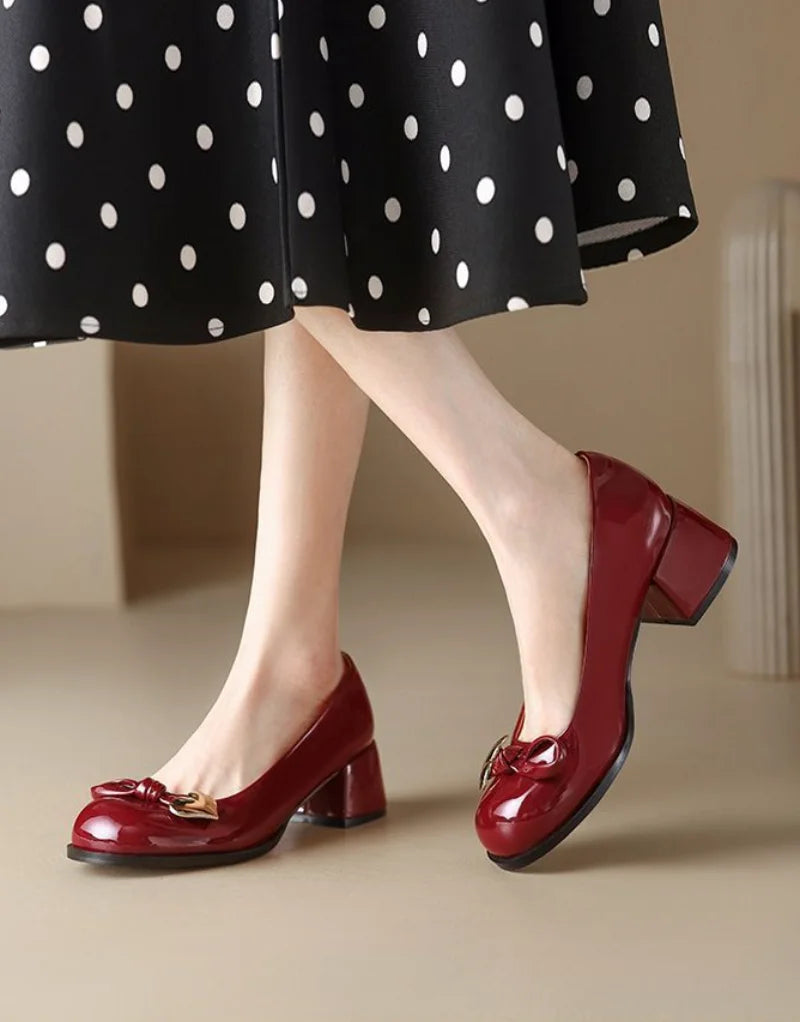 Shoes for Woman 2025 Women's Summer Footwear Round Toe Cute with Medium Heels Loafers Kawaii Trend on Sale Lastest Beau Today