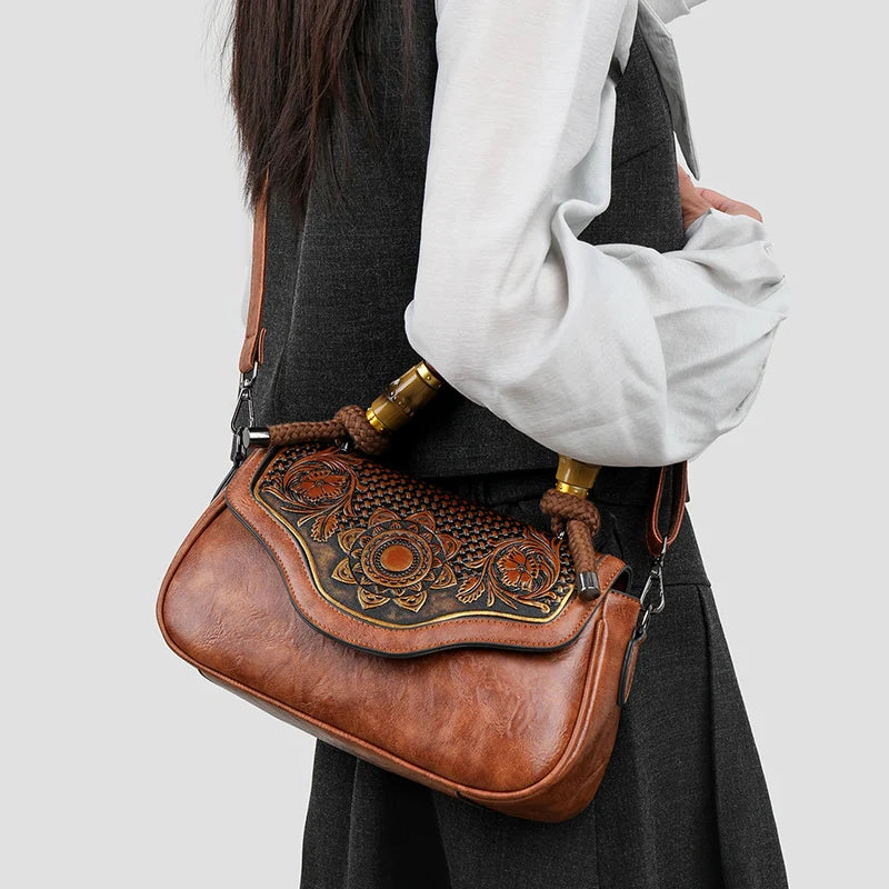Retro Shoulder Bag Women Handbag High-quality 3D Printed Diagonal Crossbody Classic Office Not Too Big or Too Small Bag Luxury