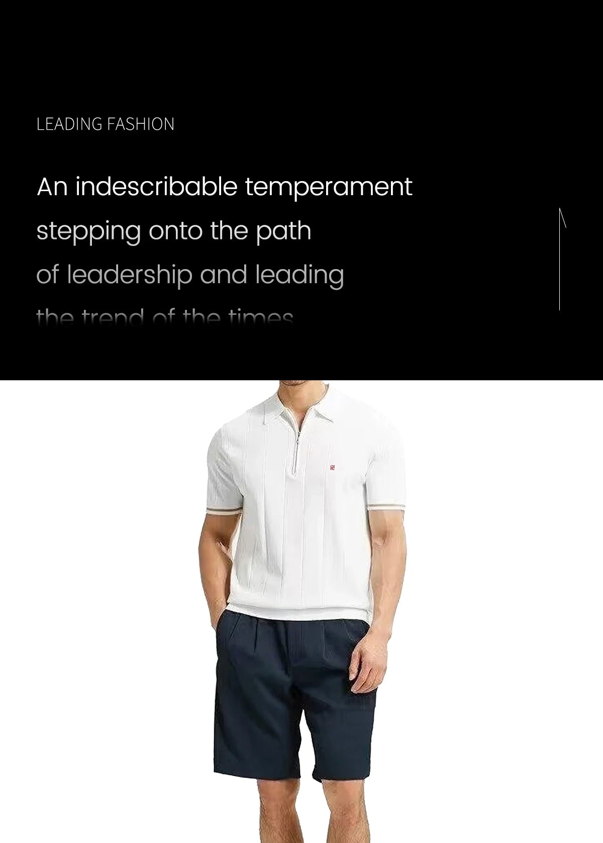Men's T Shirt Short Sleved Polo Shirt Zipper Collar Embroidery Design Fashion Casual Men Polo Shirts Daily Tops Men T Shirt