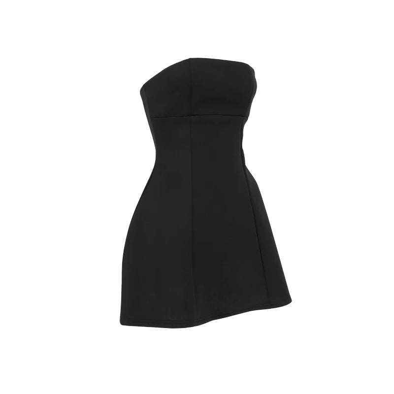 Sexy Women's A-Line Dresses Summer New Solid Sexy Sleeveless Off Shoulder Bodycon Dresses Fashion Elegant Club Party Lady Dress