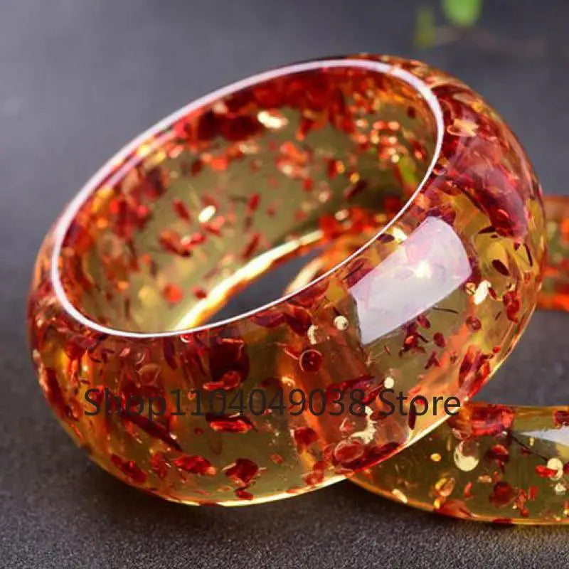 Natural Flower Amber Bangles Women Men Genuine Certified Baltic Amber Fine Jewelry Bangle Gift for Ladies Real Gemstone Bracelet