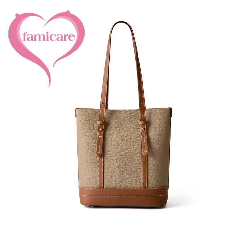 Women's Handbag 2025 New Top Grain Leather Boston Bag Unique Shoulder Crossbody Bag Vintage Commuting Versatile Handheld Tote