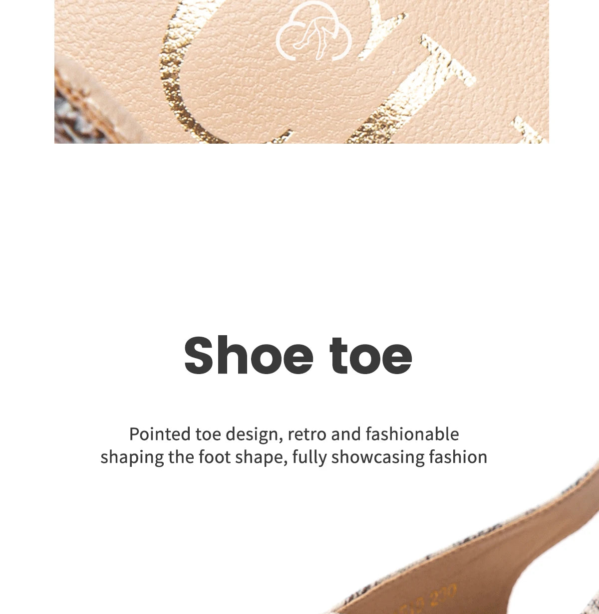 Classic Style Fashion Women's Heeled Single Shoes Wear Comfortable Letter Print Design Retro Versatile