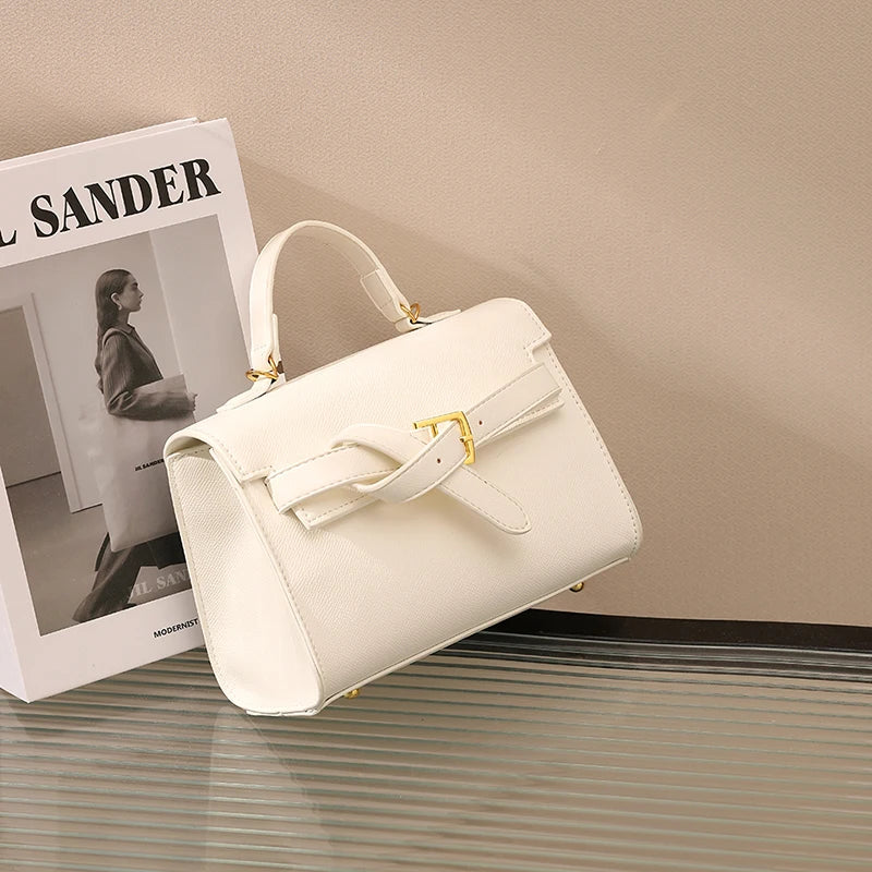 Classic Black Handbag Brand Bag Women Solid Small Pu Leather Crossbody Bag With Short Handle High End Sac A Main Designer Bosas