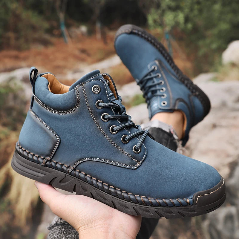 Women's Barefoot Sports Shoes Handmade Men's Boots Ankle Winter Happy Shoes Autumn Outdoor Hiking Boots High Top Shoes Anti Slip