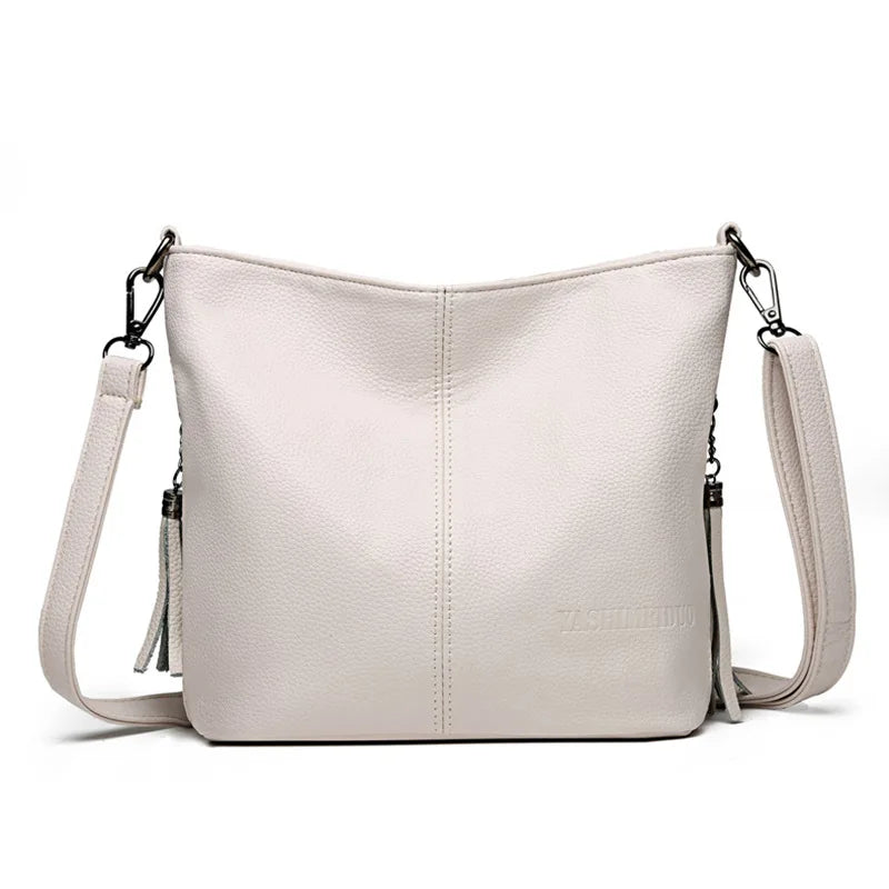 Tassels Women Hand Crossbody Bags for Female Leather Crossbody Luxury Purses and Handbags Women Shoulder Bag Designer Bucket Sac