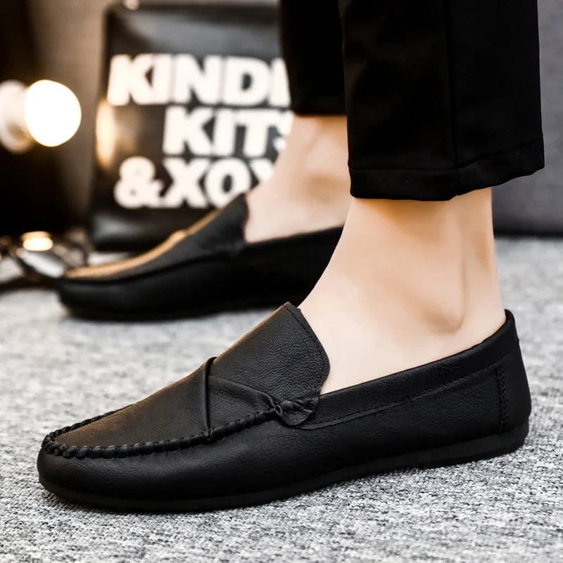 2025 Luxury Trendy Dress Shoes Men Loafers Split Leather Moccasins Shoes for Men Formal Mariage Wedding Shoe Botas Para Hombre