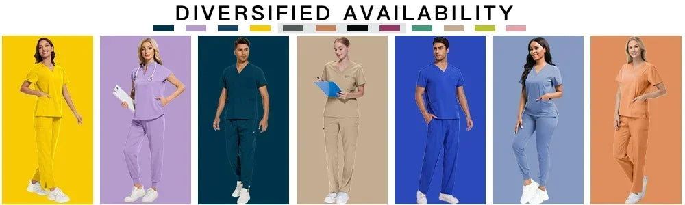 Scrubs Clinical Uniforms Woman Hospital Work Clothes Dental Clinical Workwear Joggers Pants Suit Medical 2 Piece Set Beauty Wear