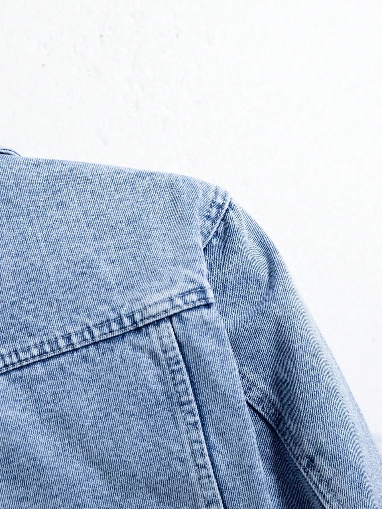 Men's denim jacket for spring and autumn. Blue ripped coat. Street fashion. Vintage - worn style. Daily casual.