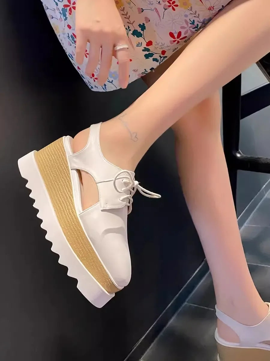 women wedge shoes pointed toe high heels platform office lady party shoes Plataform Height increasing Shoes Casual style