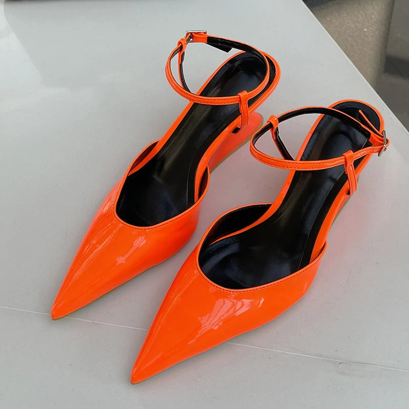 Fashion Wedges Shoes For Women Pointed Toe Female Footwear New 2026 Casual Ladies High Heels Sandals Slingbacks Heel Pumps