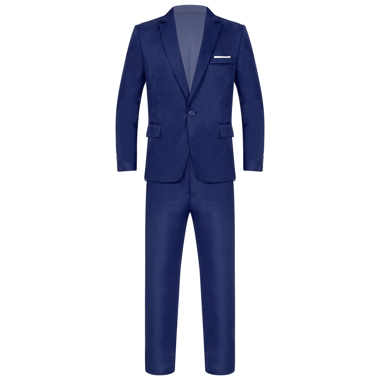 Men Gentleman Suit 2Pcs Formal Uniform Long Sleeve Lapel Blazer Jacket with Pants Office Meetings Business Wedding Party Outfits