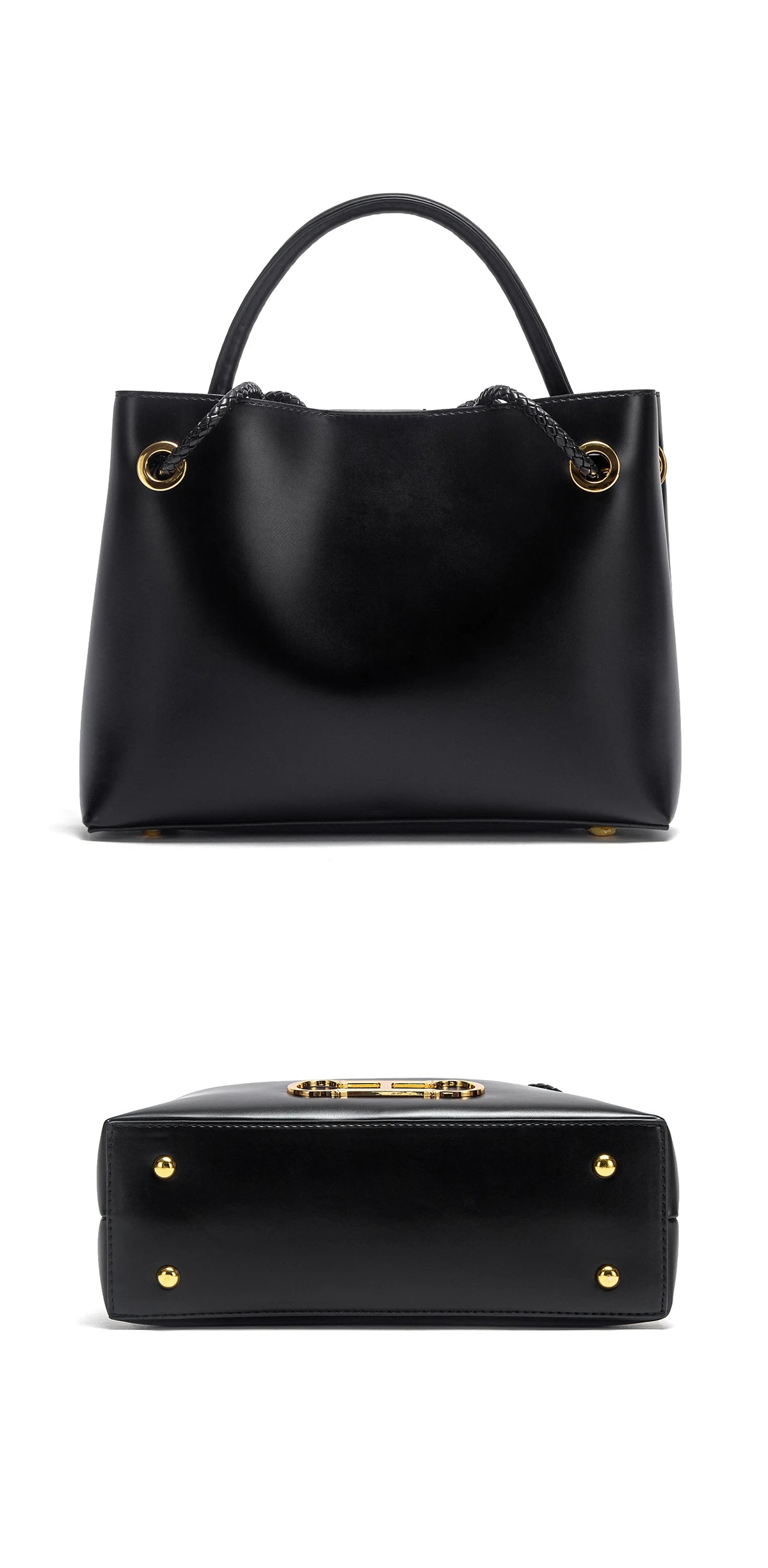 Women's handbag 2025 autumn new black minimalist tote bag dual-use commuting women's bag