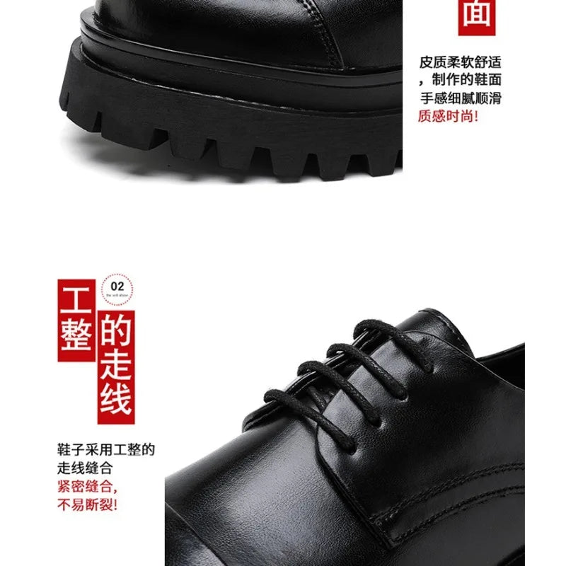Men's Fashion Business Big Head Shoes Casual Comfortable Versatile Men Leather Shoes Wedding Party GroomHigh Quality Dress Shoes