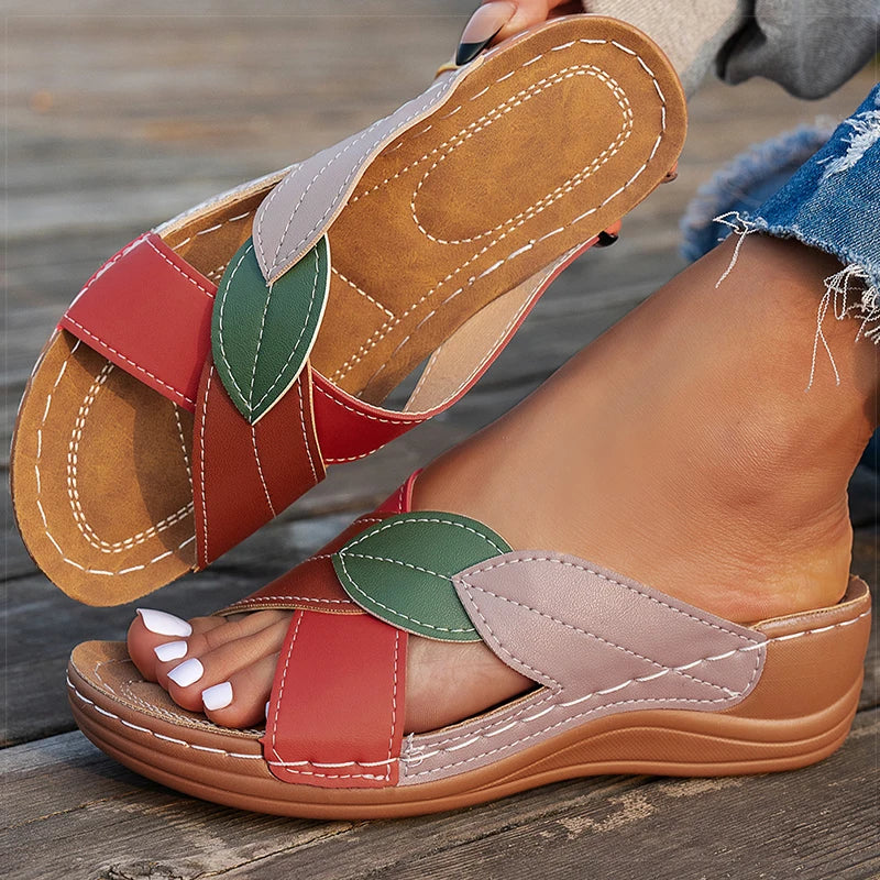 Women's Sandals Comfortable Wedges Heels Sandals Summer Shoes Woman Heeled Slippers Women Summer Footwear Chaussures Femme