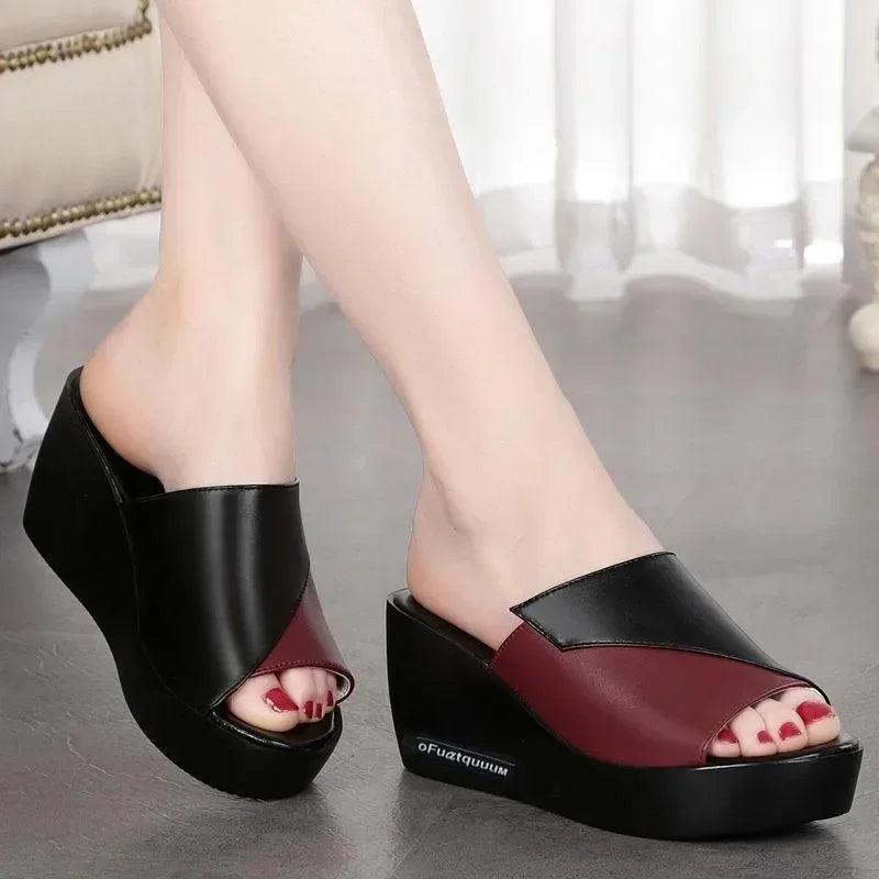 Slippers 2024 Women Beach Wedges Sandals Female Summer Gladiator Sandal Casual Shoes Woman Platform Fashion Flip Flops