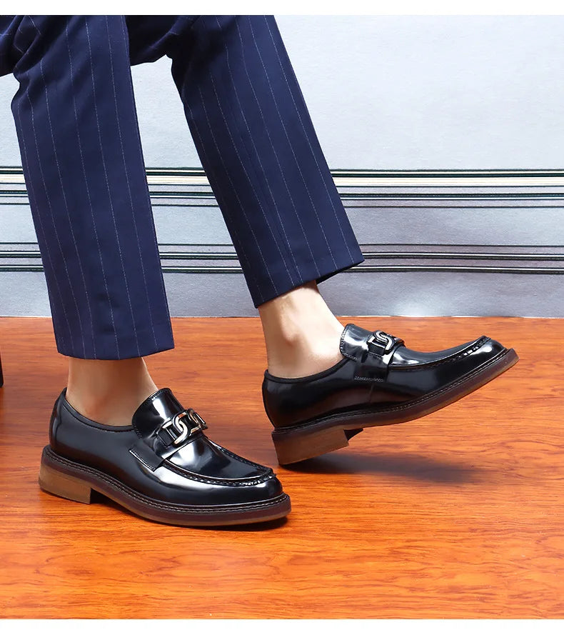 2024 New Shoes For Men Loafers Mens Dress Shoes Leather Shoes Man Male Genuine Leather Social Shoes